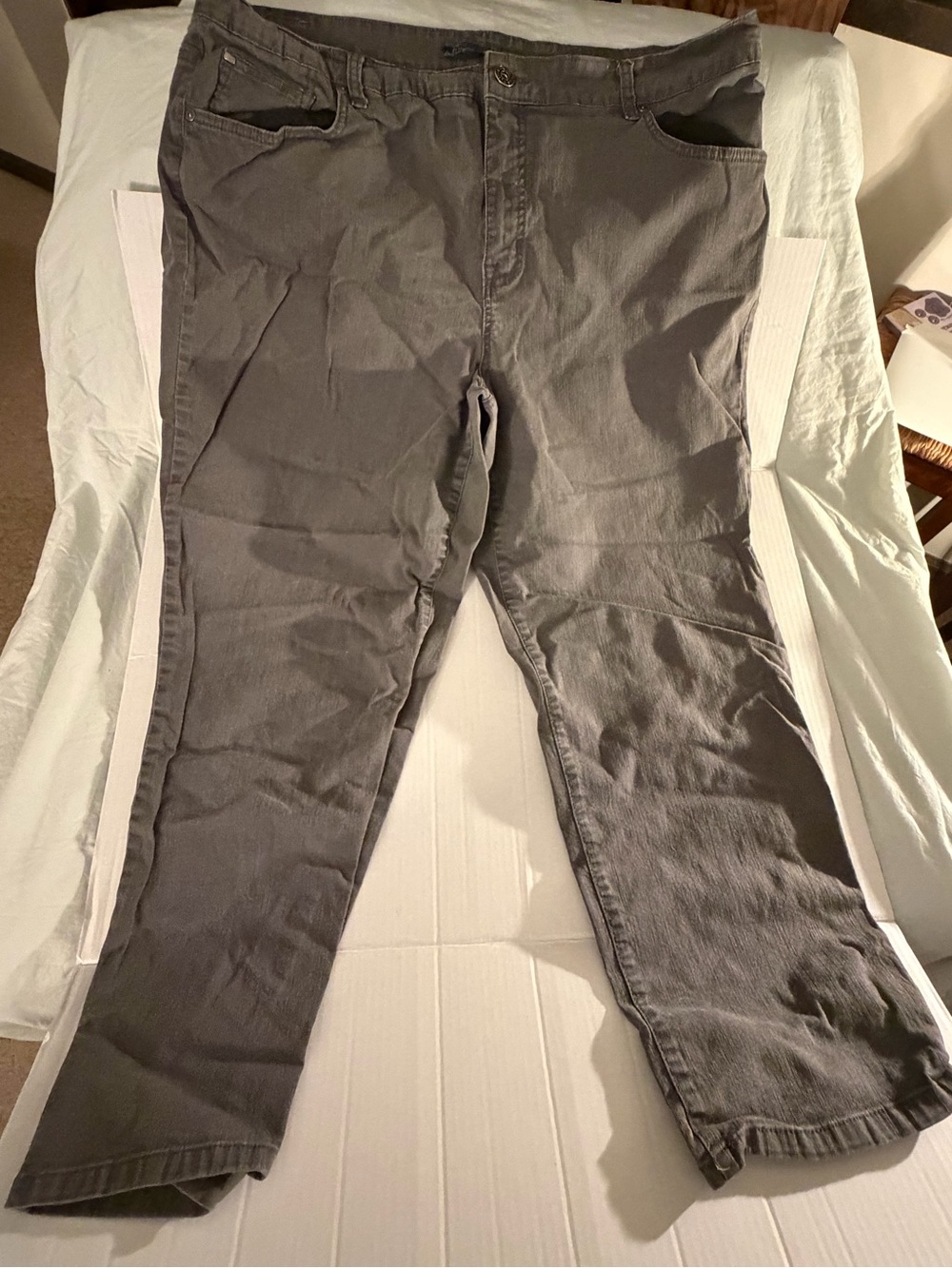 #220 Bandolino Women's dark Gray Straight-Leg Chinos